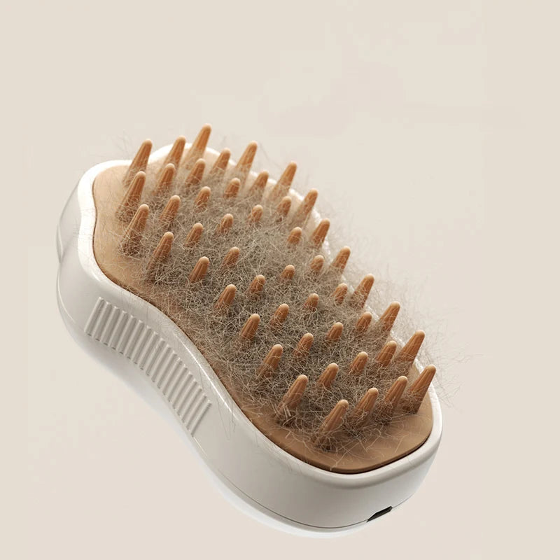 DressyBrush - Peigne Vapeur Électrique & Massage 3-en-1 pour Chiens & Chats